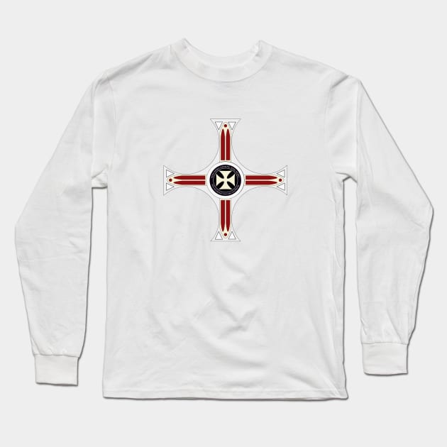 Templar cross 1 Long Sleeve T-Shirt by eltronco